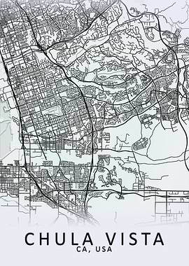 Chula Vista USA City Map