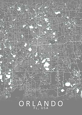 Orlando FL USA City Map