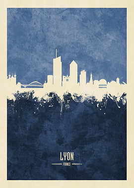 Lyon France Skyline