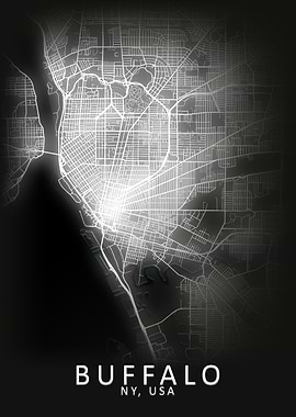 Buffalo NY USA City Map