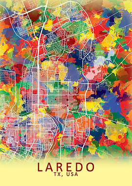 Laredo TX USA City Map