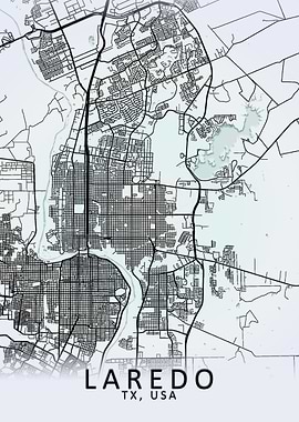 Laredo TX USA City Map