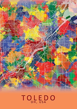 Toledo OH USA City Map