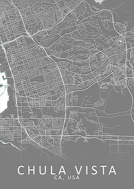 Chula Vista USA City Map
