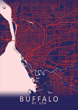 Buffalo NY USA City Map