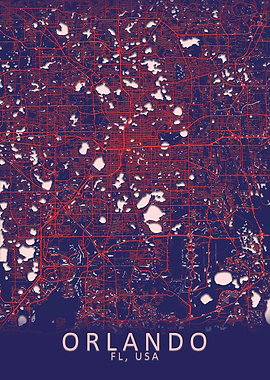 Orlando FL USA City Map