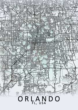 Orlando FL USA City Map