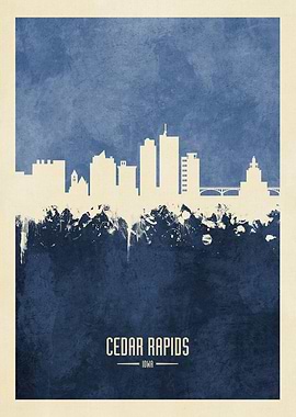 Cedar Rapids Iowa Skyline