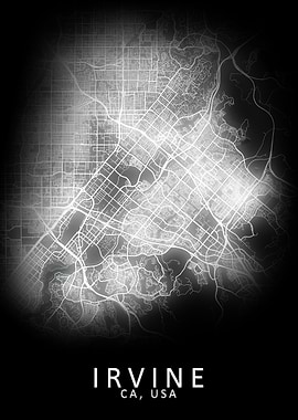 Irvine CA USA City Map