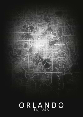 Orlando FL USA City Map