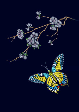 Butterfly and Sakura