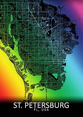 St Petersburg USA City Map