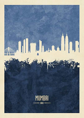 Mumbai India Skyline