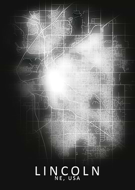 Lincoln NE USA City Map
