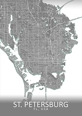 St Petersburg USA City Map