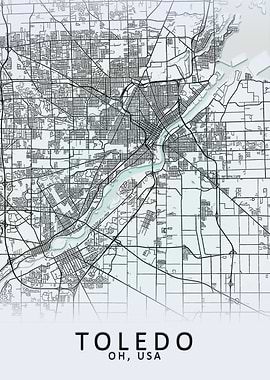 Toledo OH USA City Map