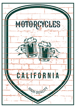 Motorcycle and beer