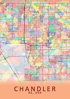 Chandler AZ USA City Map