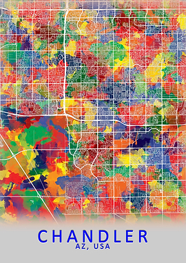 Chandler AZ USA City Map