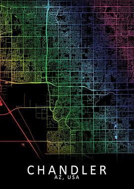 Chandler AZ USA City Map