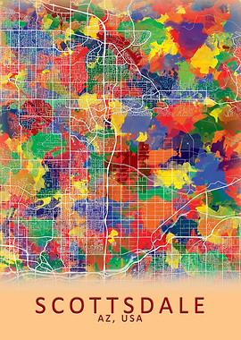 Scottsdale AZ USA City Map
