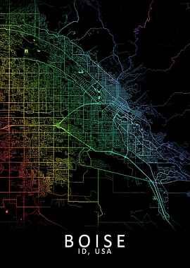 Boise ID USA City Map