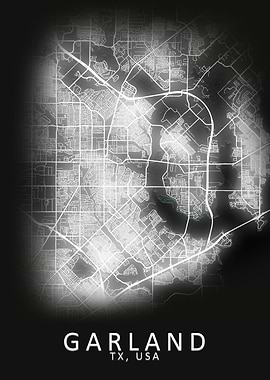 Garland TX USA City Map