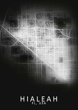 Hialeah FL USA City Map