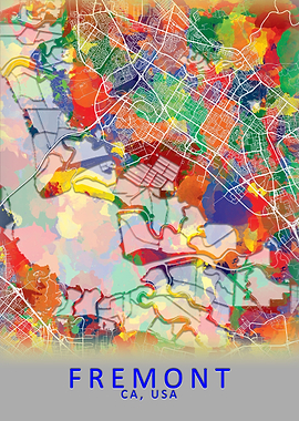 Fremont CA USA City Map