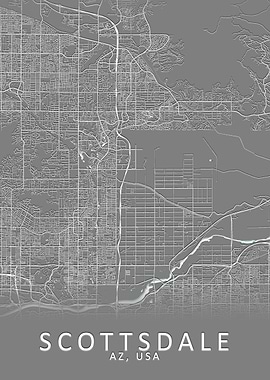 Scottsdale AZ USA City Map