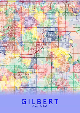 Gilbert AZ USA City Map