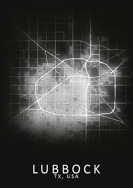 Lubbock TX USA City Map