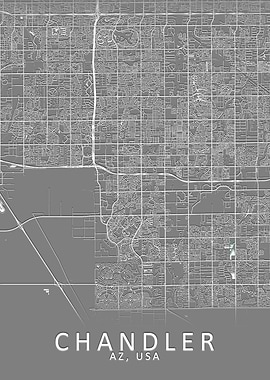 Chandler AZ USA City Map
