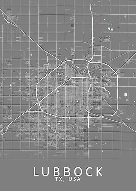 Lubbock TX USA City Map