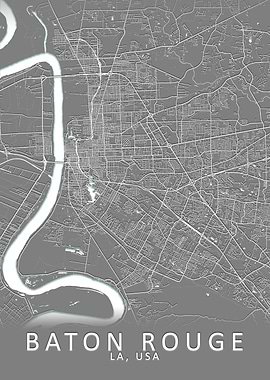 Baton Rouge USA City Map