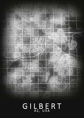 Gilbert AZ USA City Map