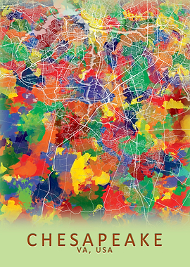 Chesapeake USA City Map