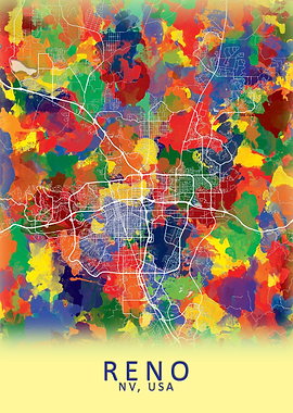 Reno NV USA City Map