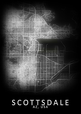 Scottsdale AZ USA City Map