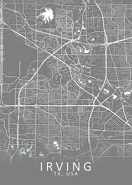 Irving TX USA City Map