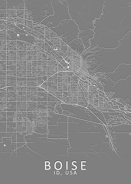 Boise ID USA City Map
