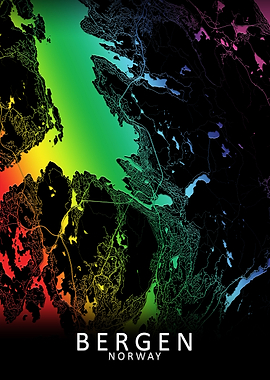 Bergen Norway City Map