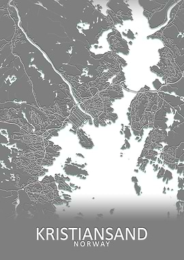 Kristiansand City Map