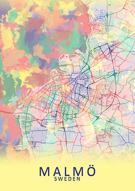 Malmo Sweden City Map