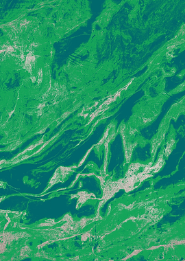 Mint and SIlver Marble