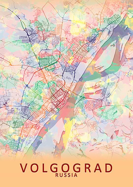 Volgograd Russia City Map