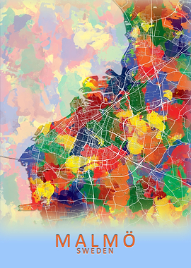 Malmo Sweden City Map