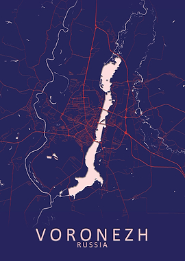 Voronezh Russia City Map