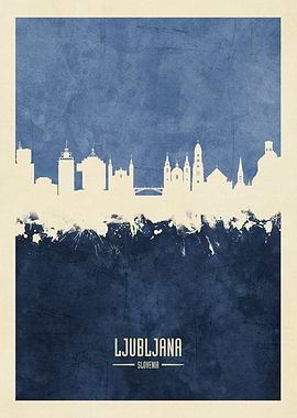 Ljubljana Slovenia Skyline