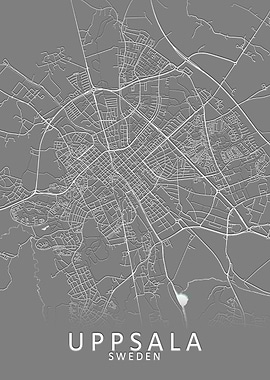 Uppsala Sweden City Map